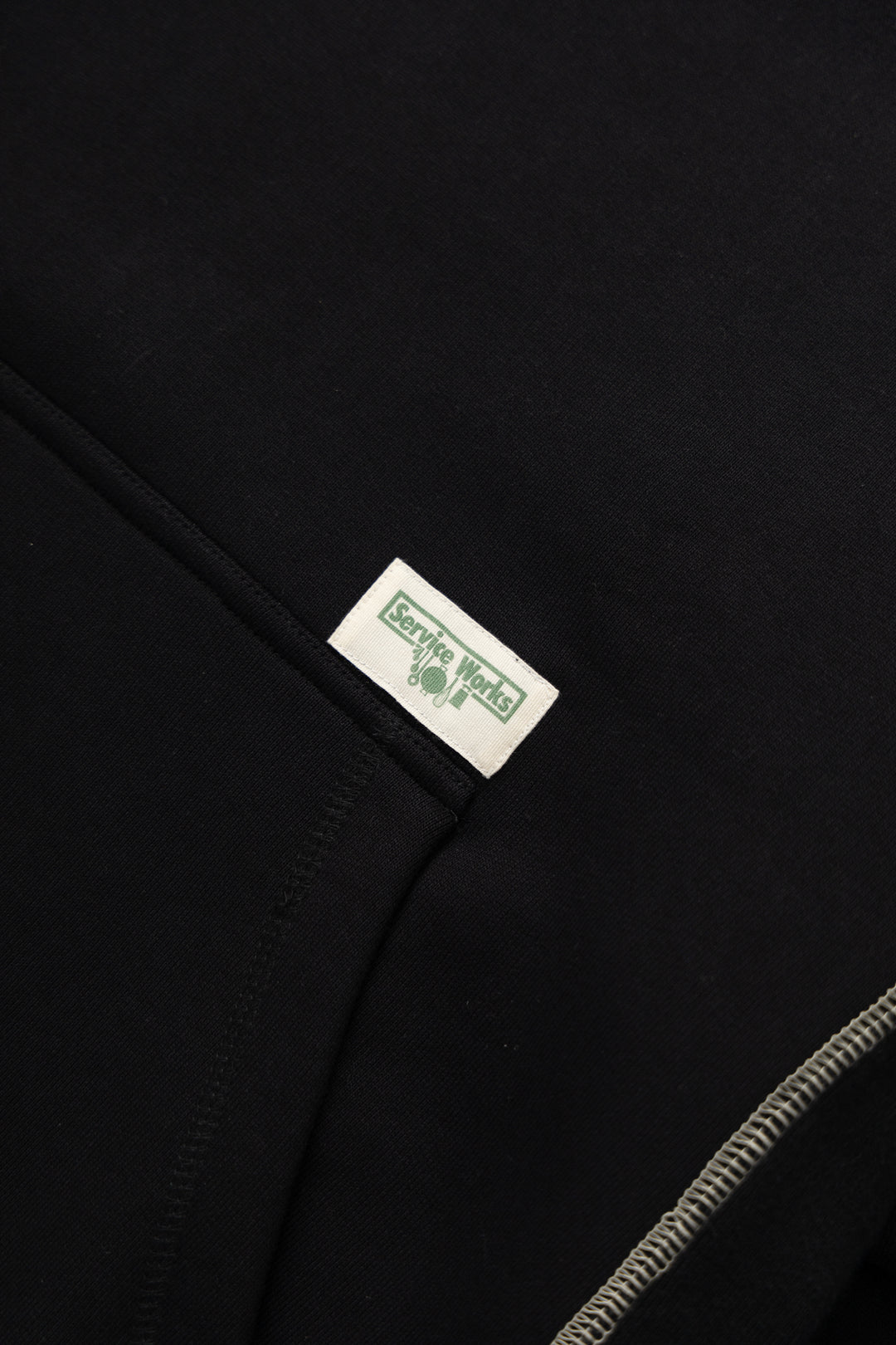 Contrast Stitch Hoodie - Black