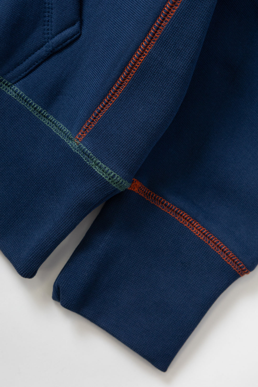 Contrast Stitch Hoodie - Navy