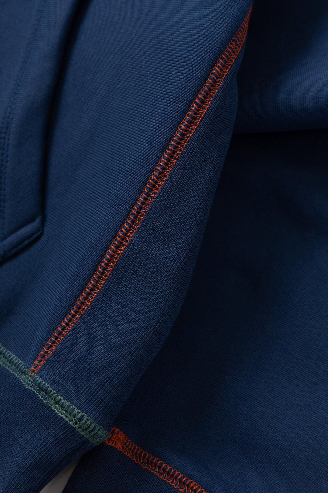 Contrast Stitch Hoodie - Navy