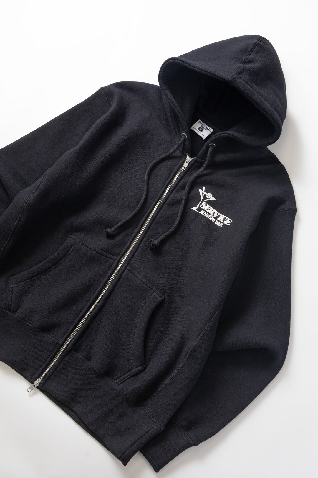 Martini Zipper Hoodie - Black