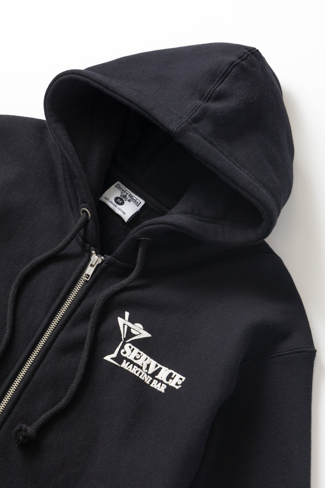 Martini Zipper Hoodie - Black