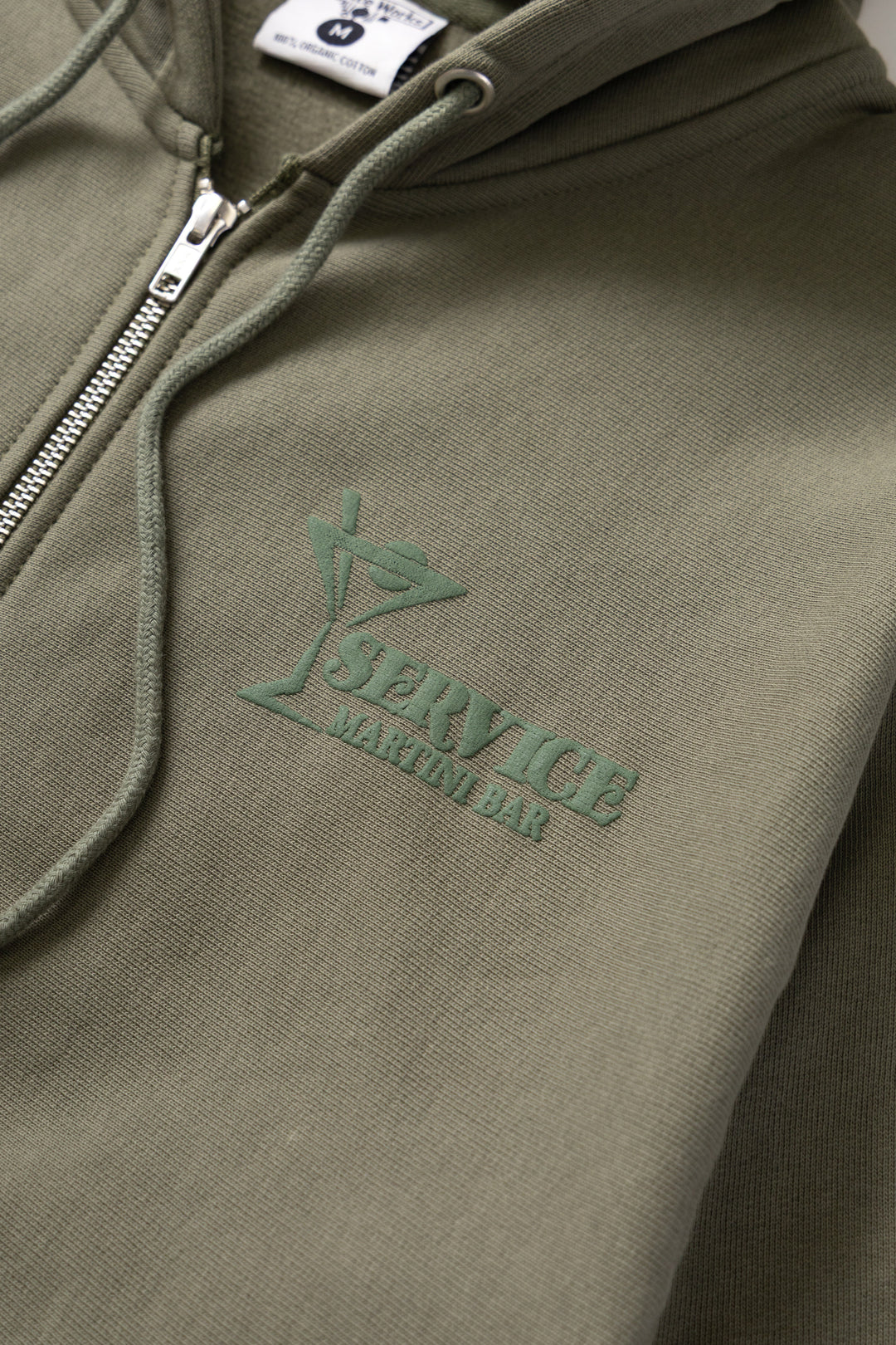 Martini Zipper Hoodie - Olive