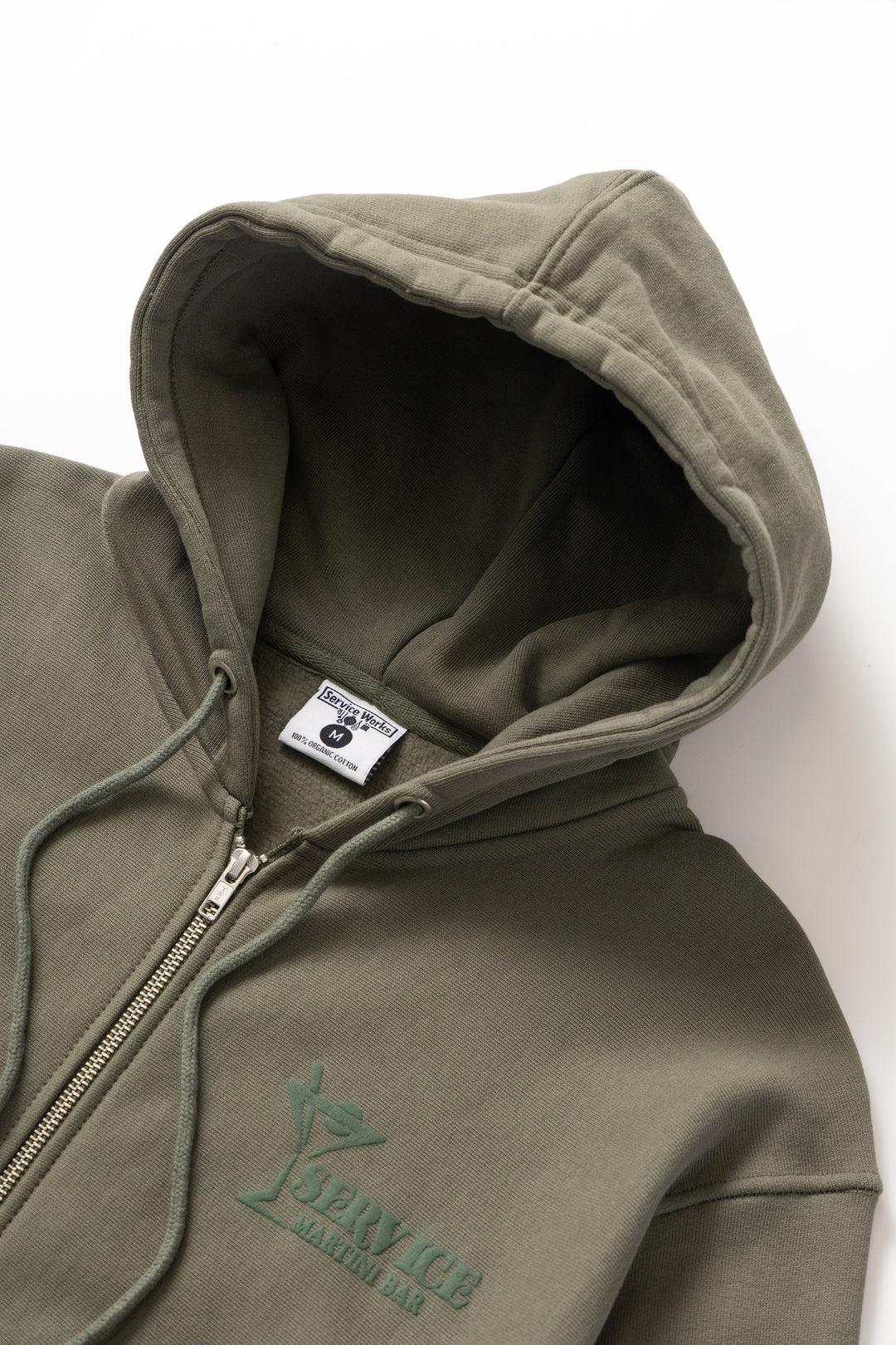 Martini Zipper Hoodie - Olive