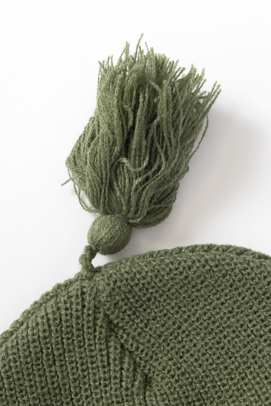 Tassel Beanie - Olive
