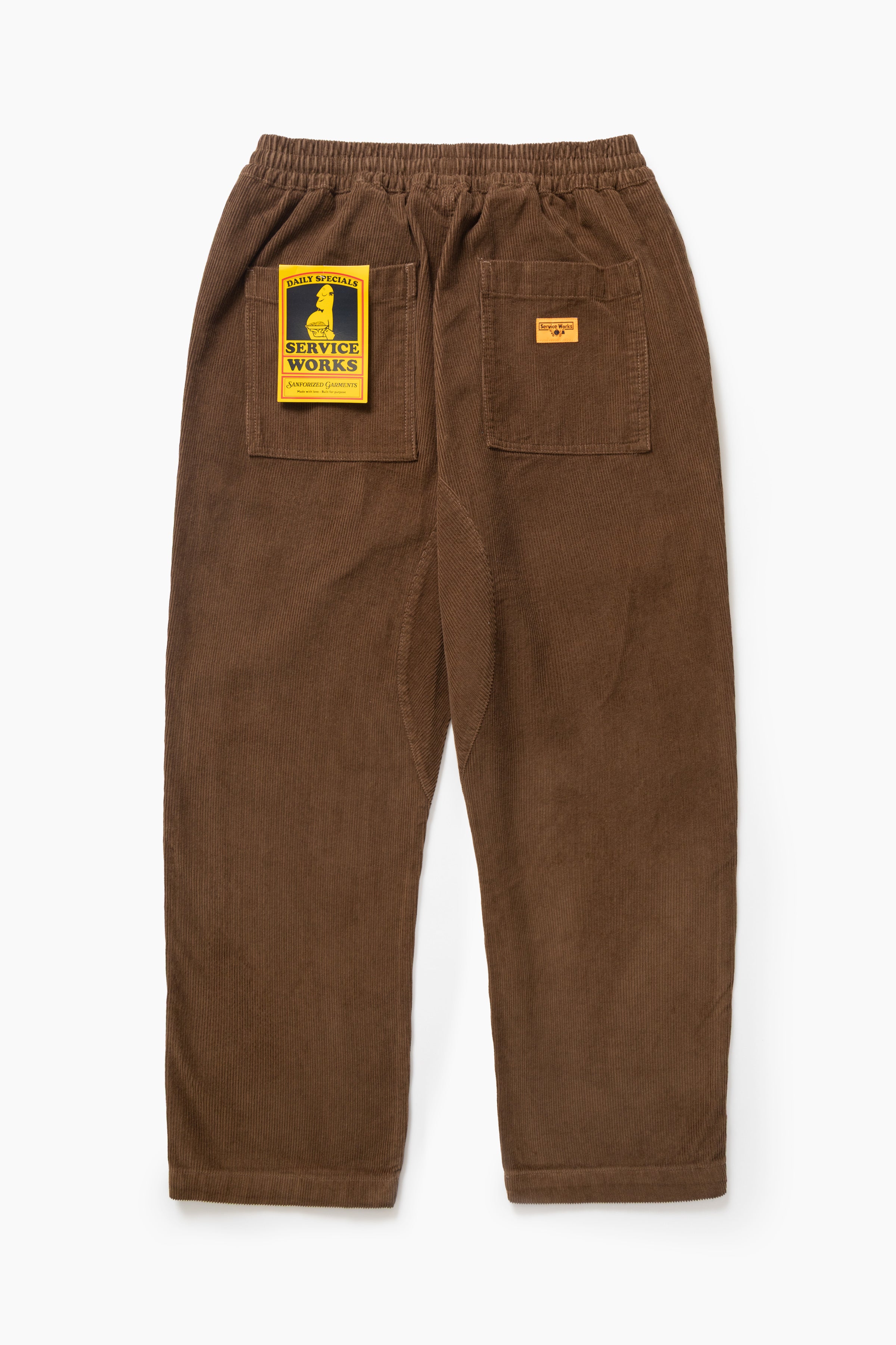Service Works - Corduroy Chef Pants - Bark – Service Works London
