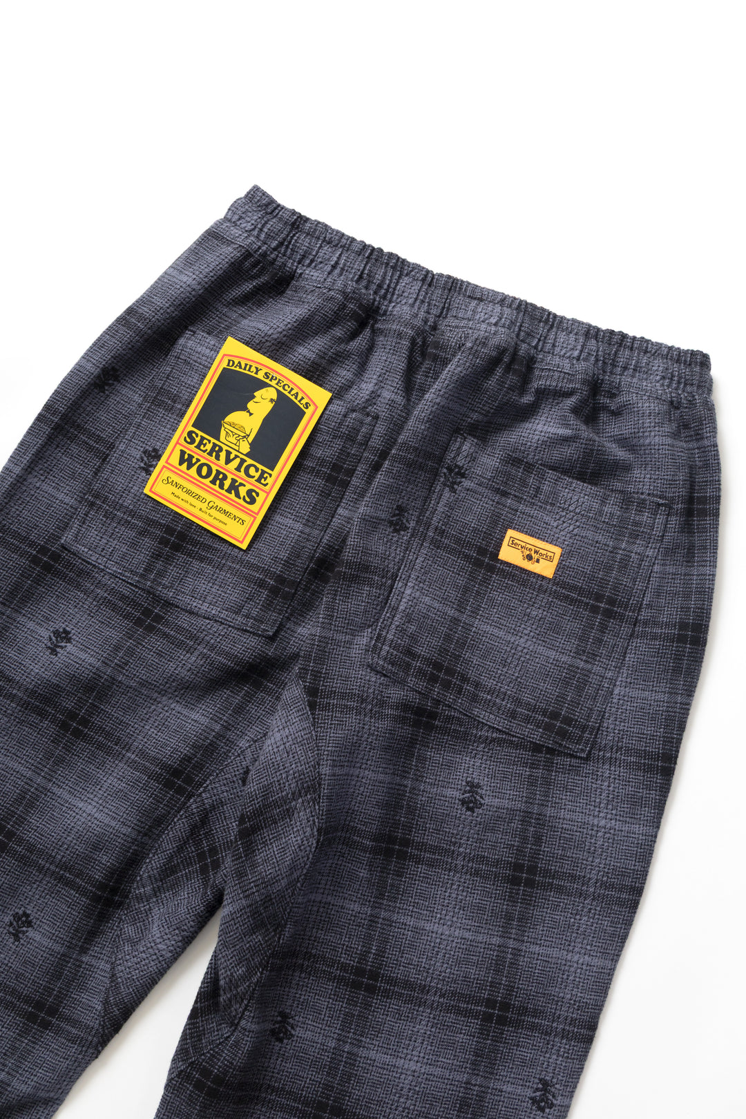 Thistle Plaid Chef Pants - Black