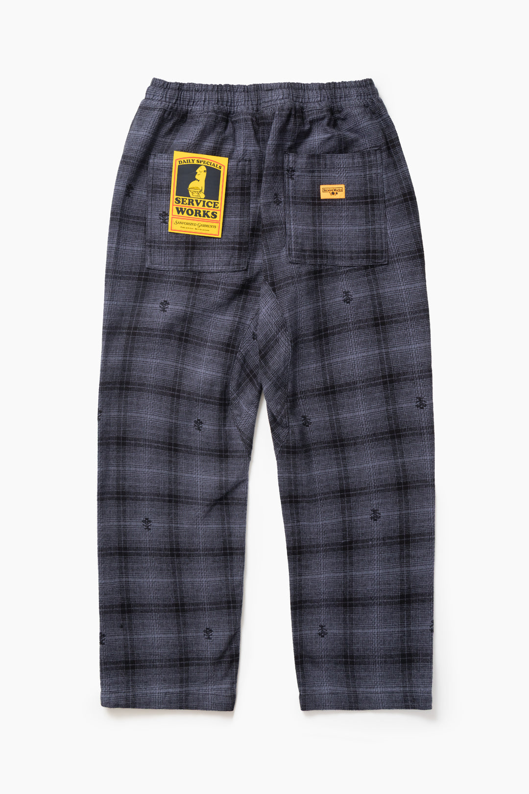 Thistle Plaid Chef Pants - Black