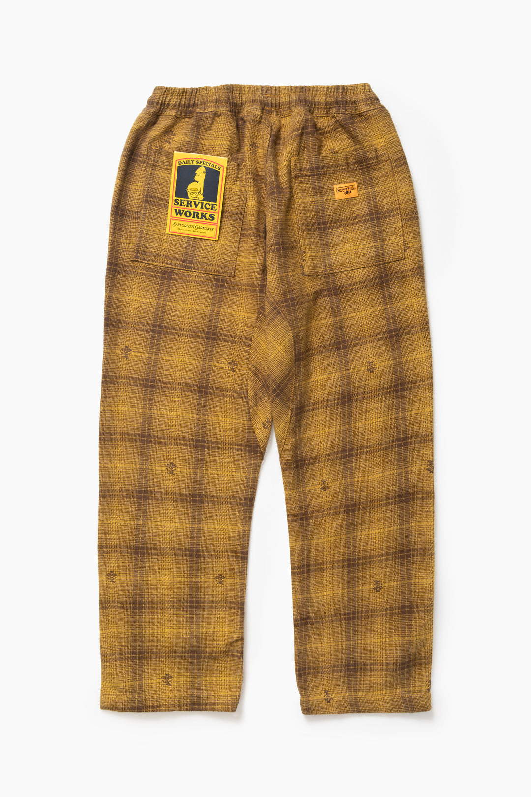Thistle Plaid Chef Pants - Ochre