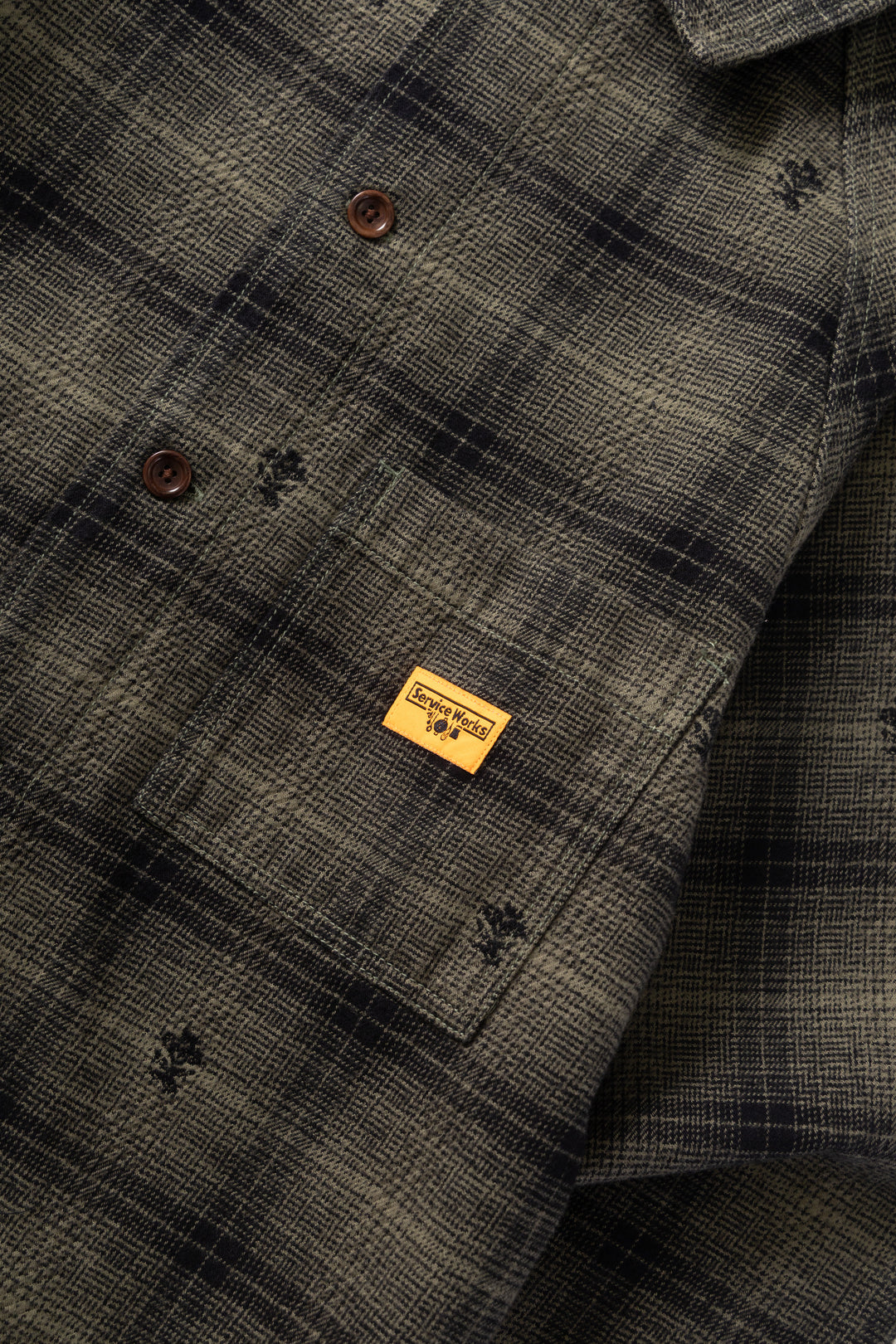 Thistle Plaid Front Of House Jacket - Olive