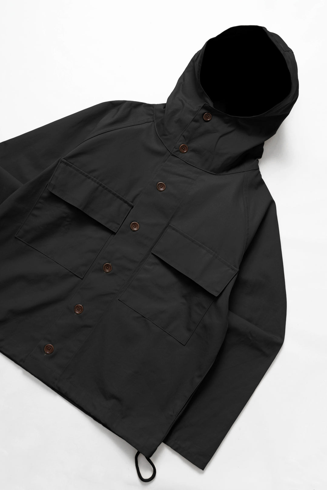 Waxed Cotton Allotment Parka - Black