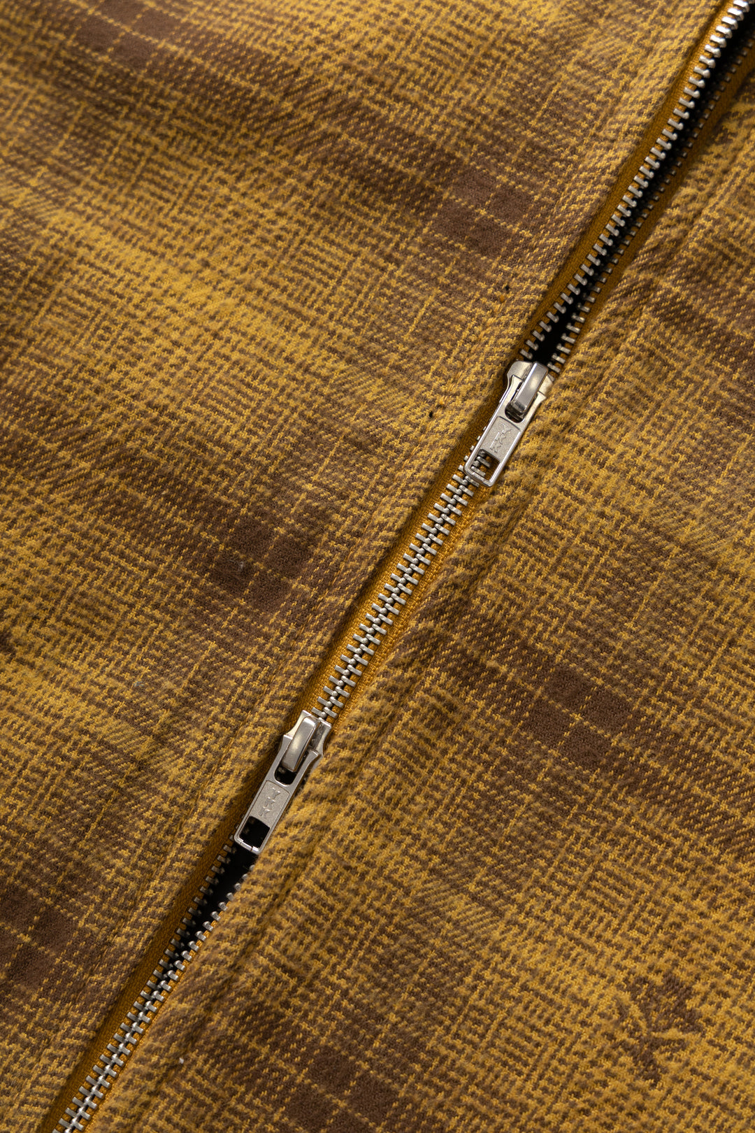 Thistle Plaid Padded Work Vest - Ochre
