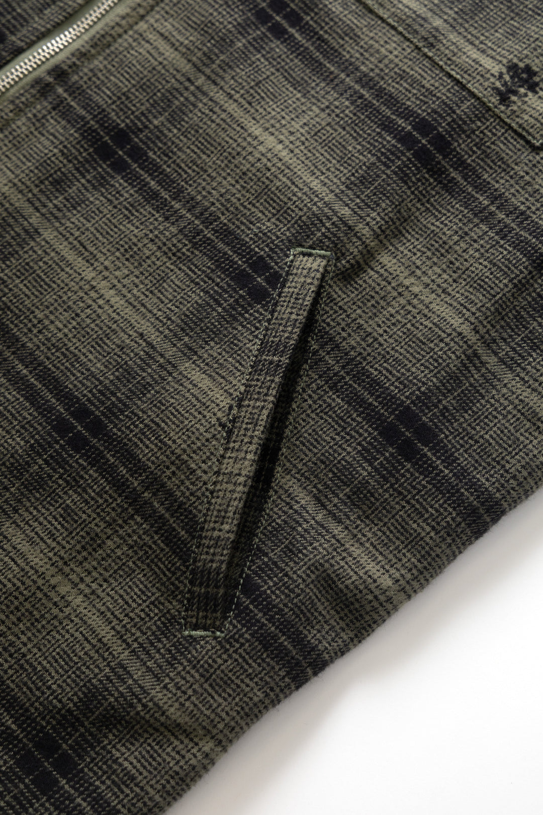 Thistle Plaid Padded Work Vest - Olive