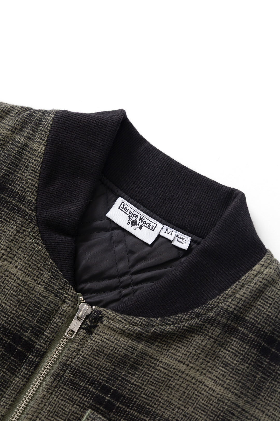 Thistle Plaid Padded Work Vest - Olive