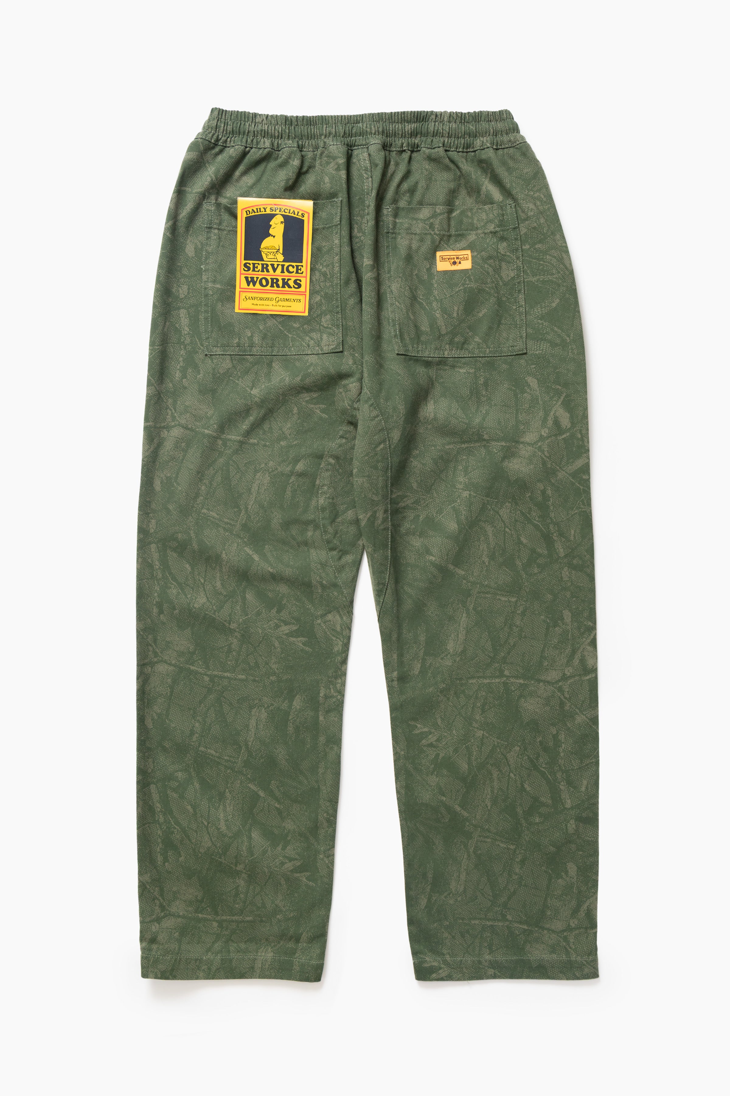 Service Works - Xerox Camo Chef Pants - Olive – Service Works London