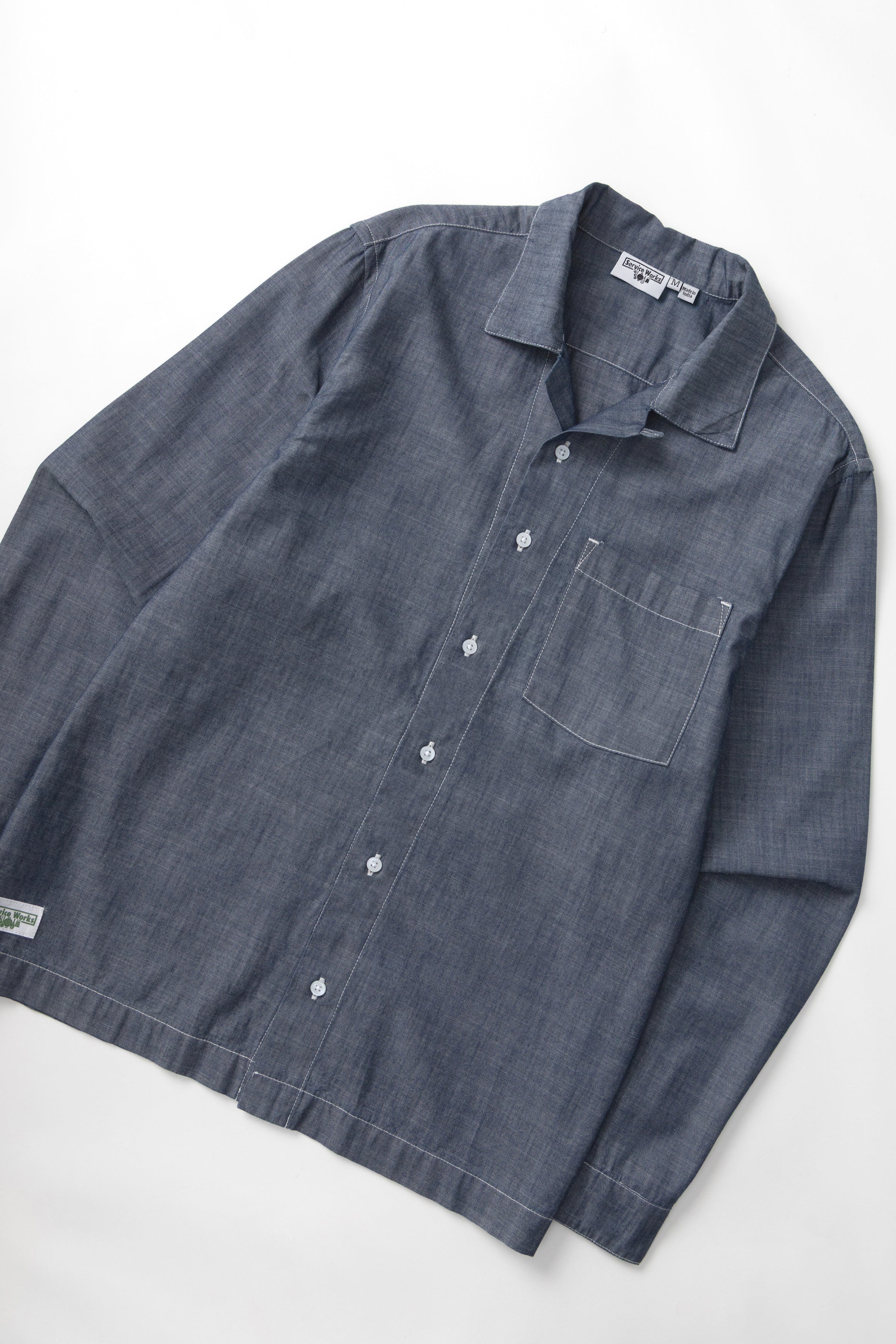 Service Works - Chambray Resort Shirt - Dark Blue – Service Works