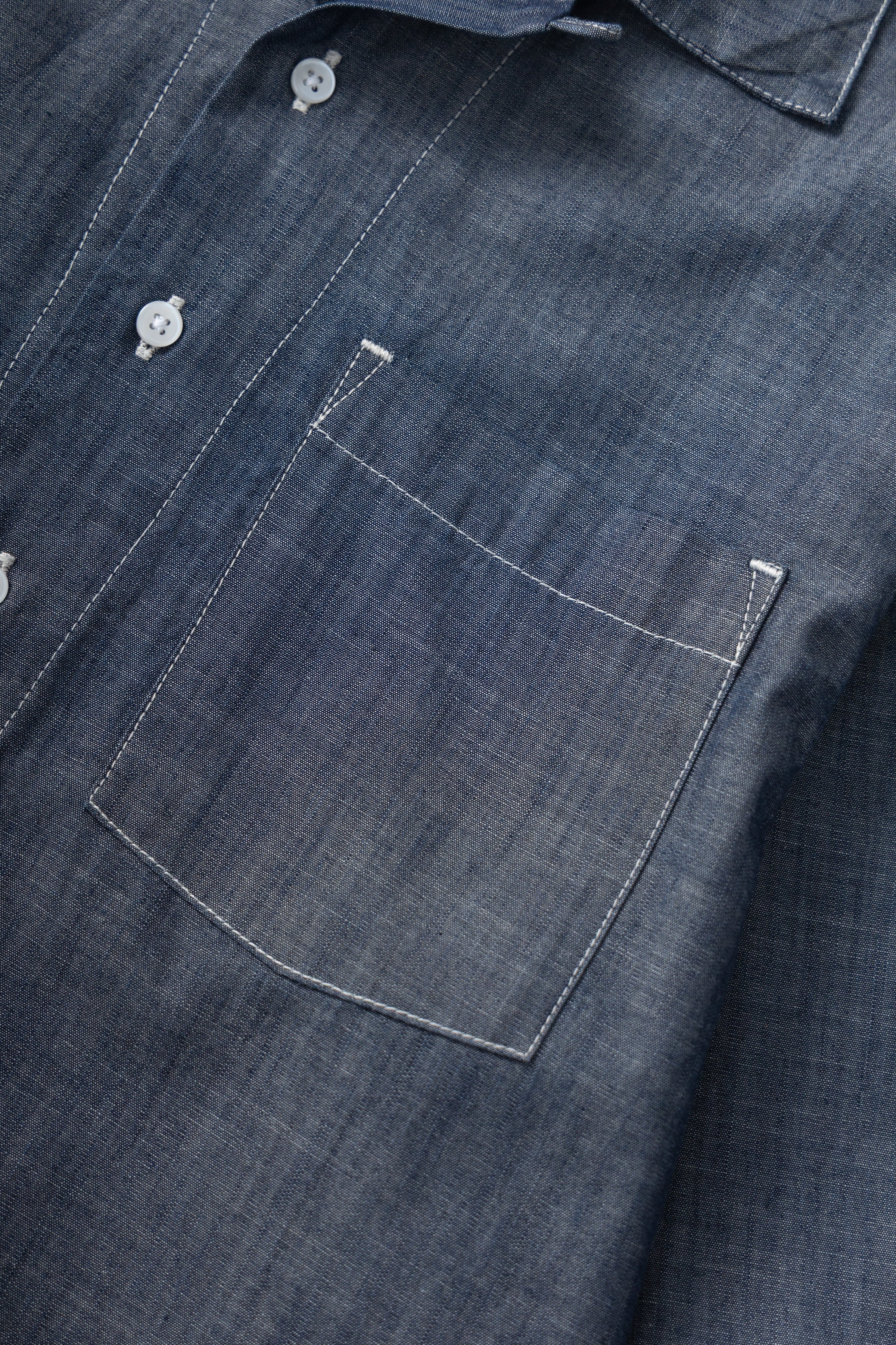 Service Works - Chambray Resort Shirt - Dark Blue – Service Works