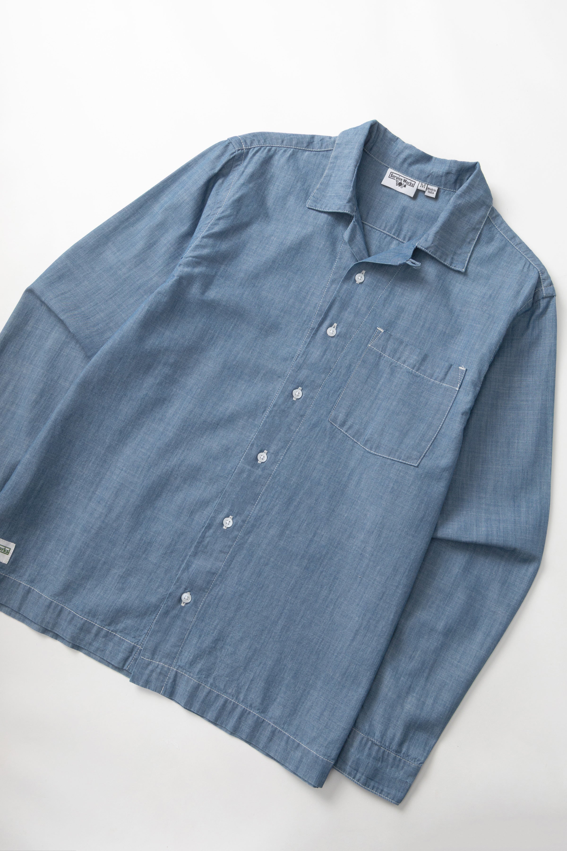 Service Works - Chambray Resort Shirt - Light Blue – Service Works