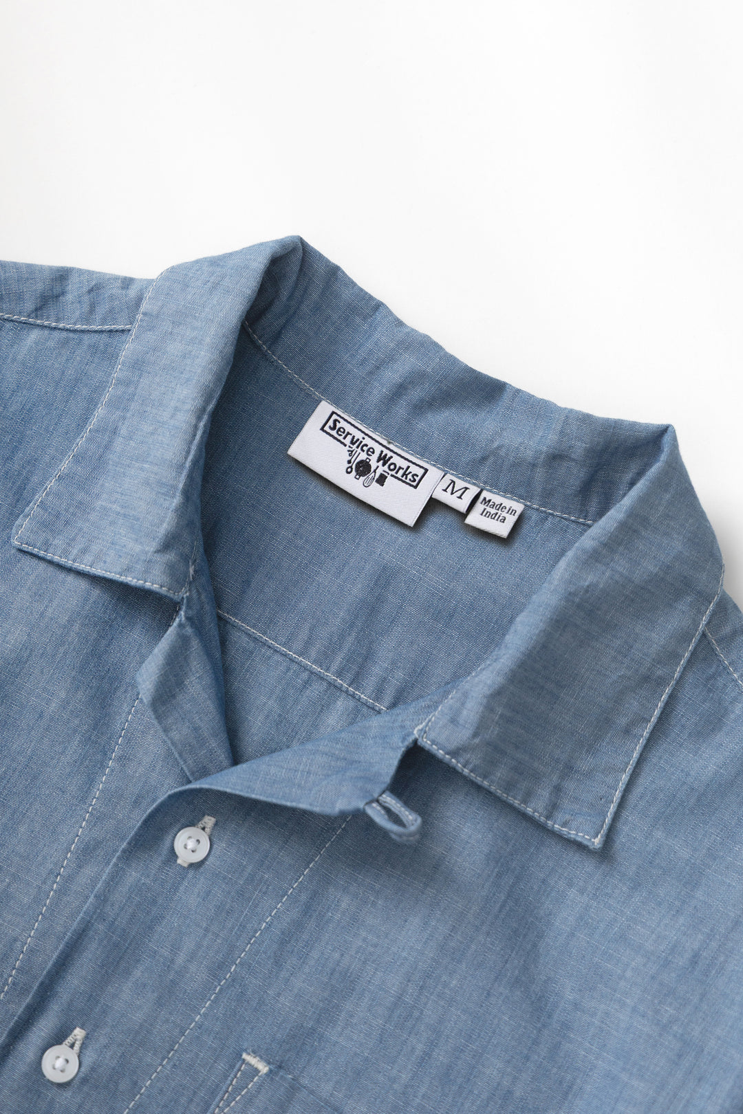 Chambray Resort Shirt - Light Blue