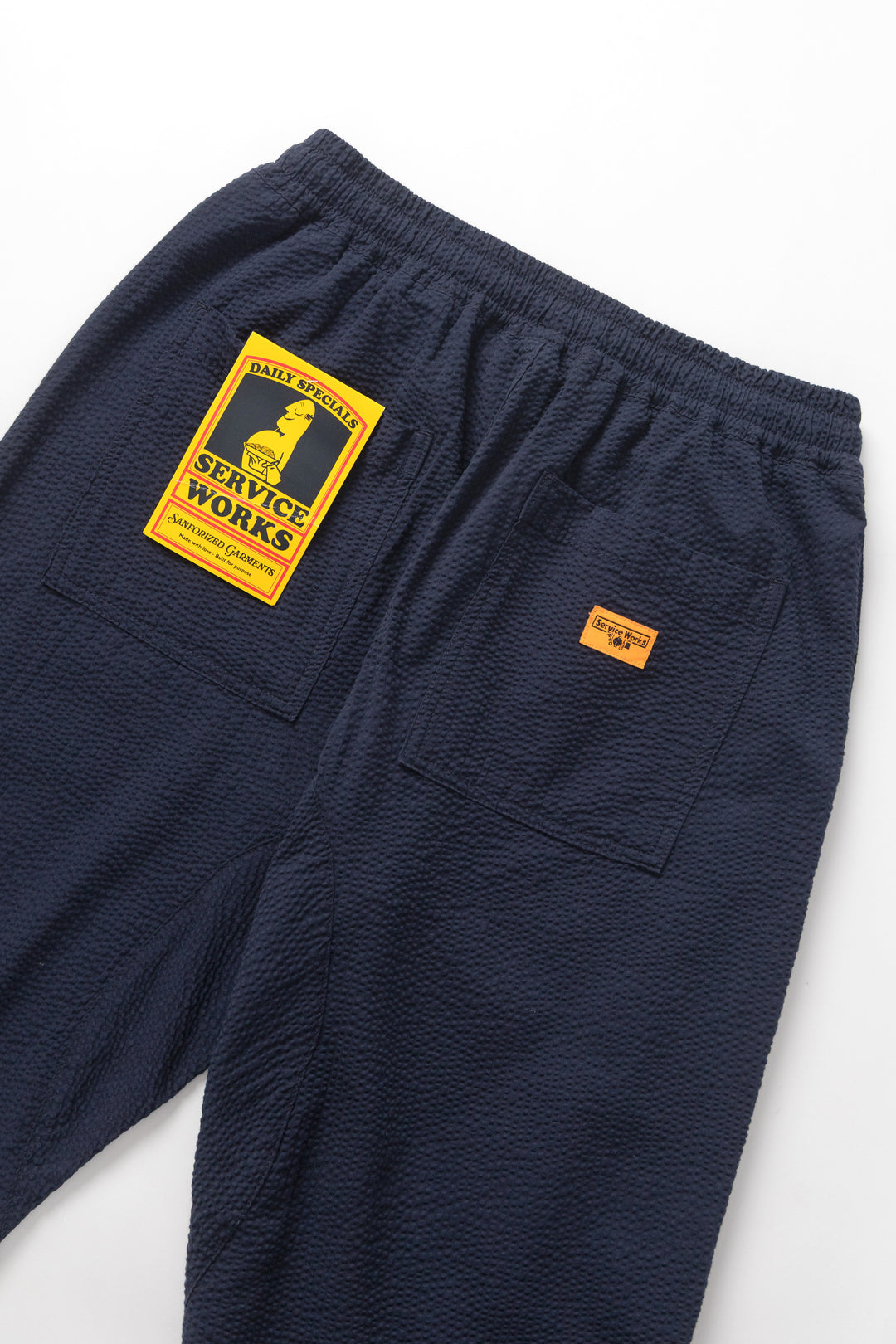Seersucker Chef Pants - Dark Navy