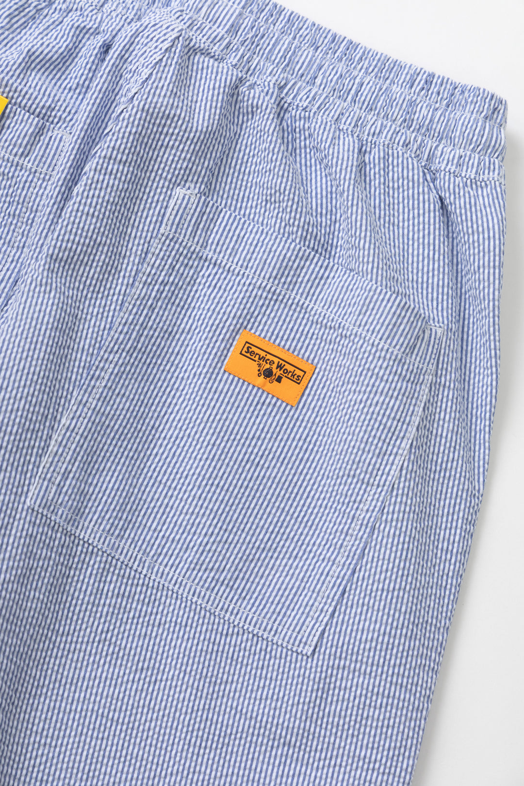 Seersucker Chef Pants - Navy Stripe