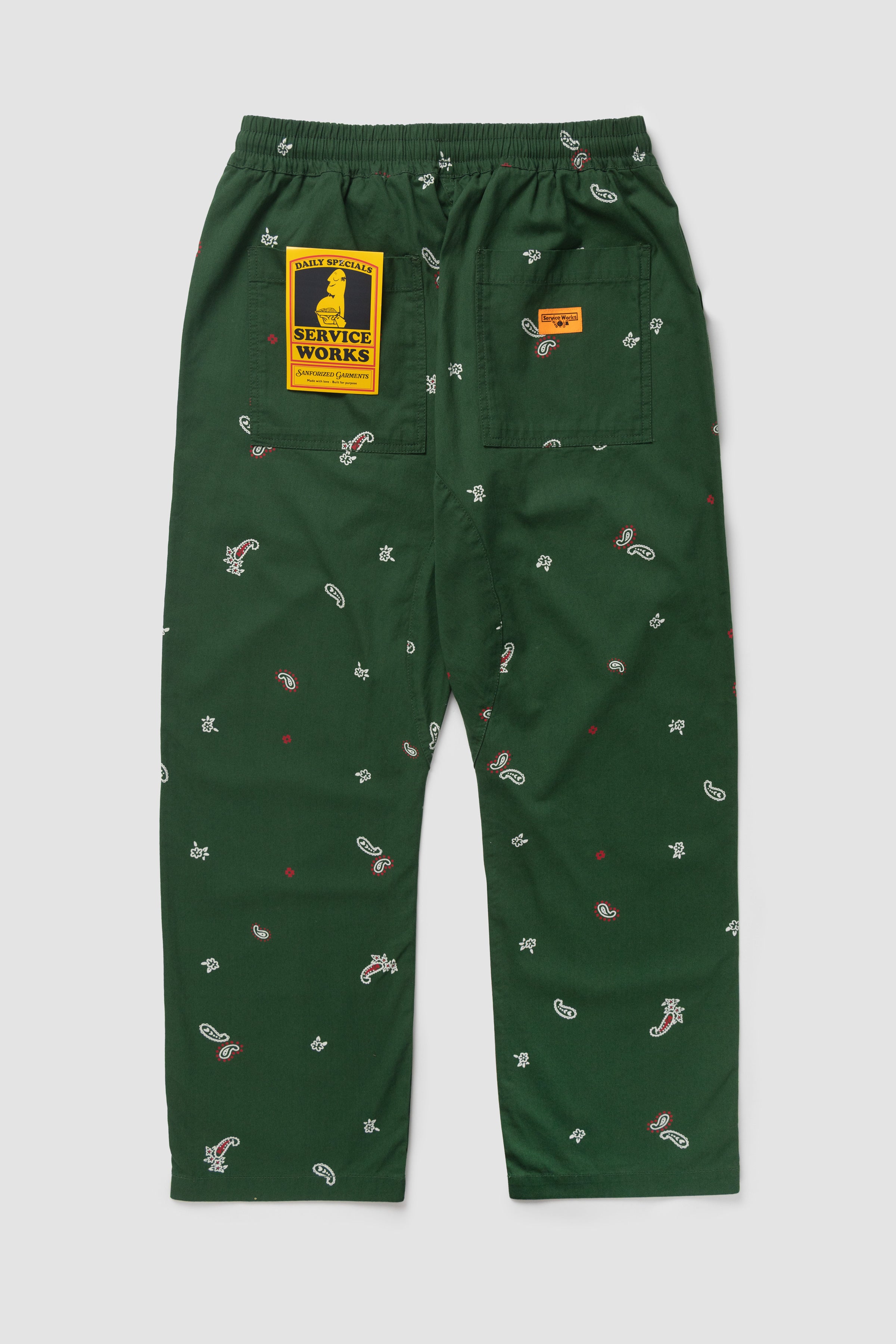 Service Works - Paisley Chef Pants - Forest – Service Works London