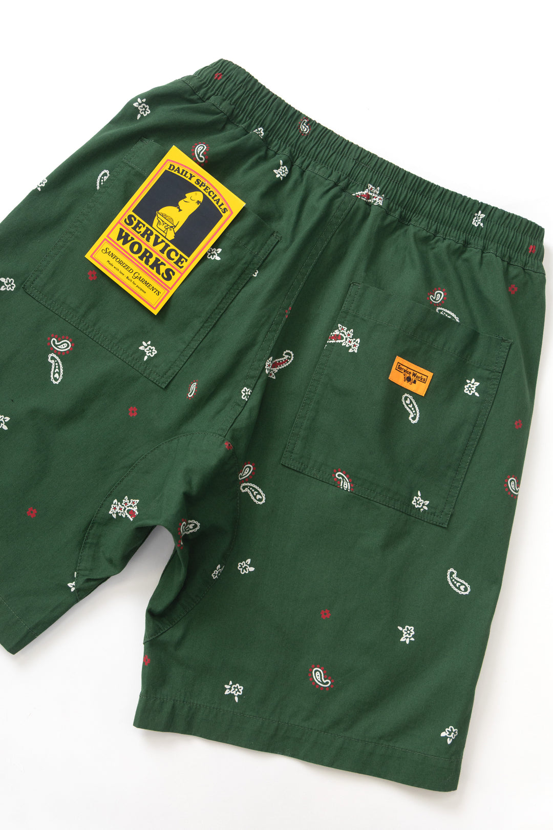 Paisley Chef Shorts - Forest
