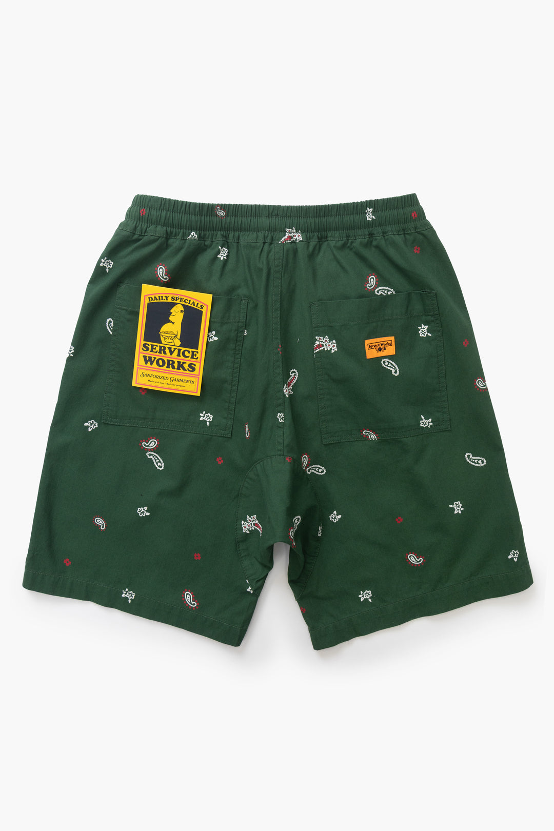 Paisley Chef Shorts - Forest