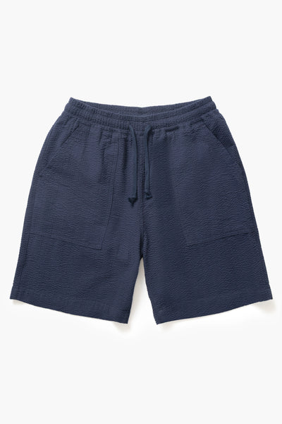 Service Works - Seersucker Chef Shorts - Dark Navy – Service Works