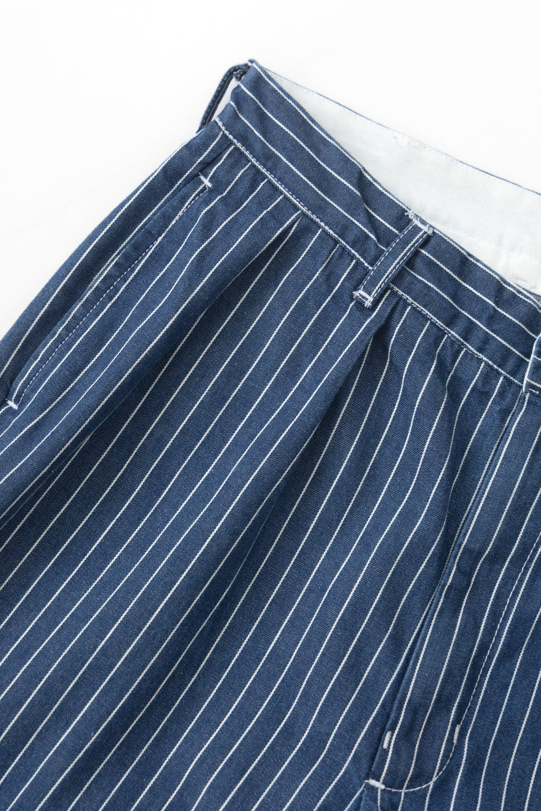 Pinstripe Denim Part Timer Shorts - Indigo
