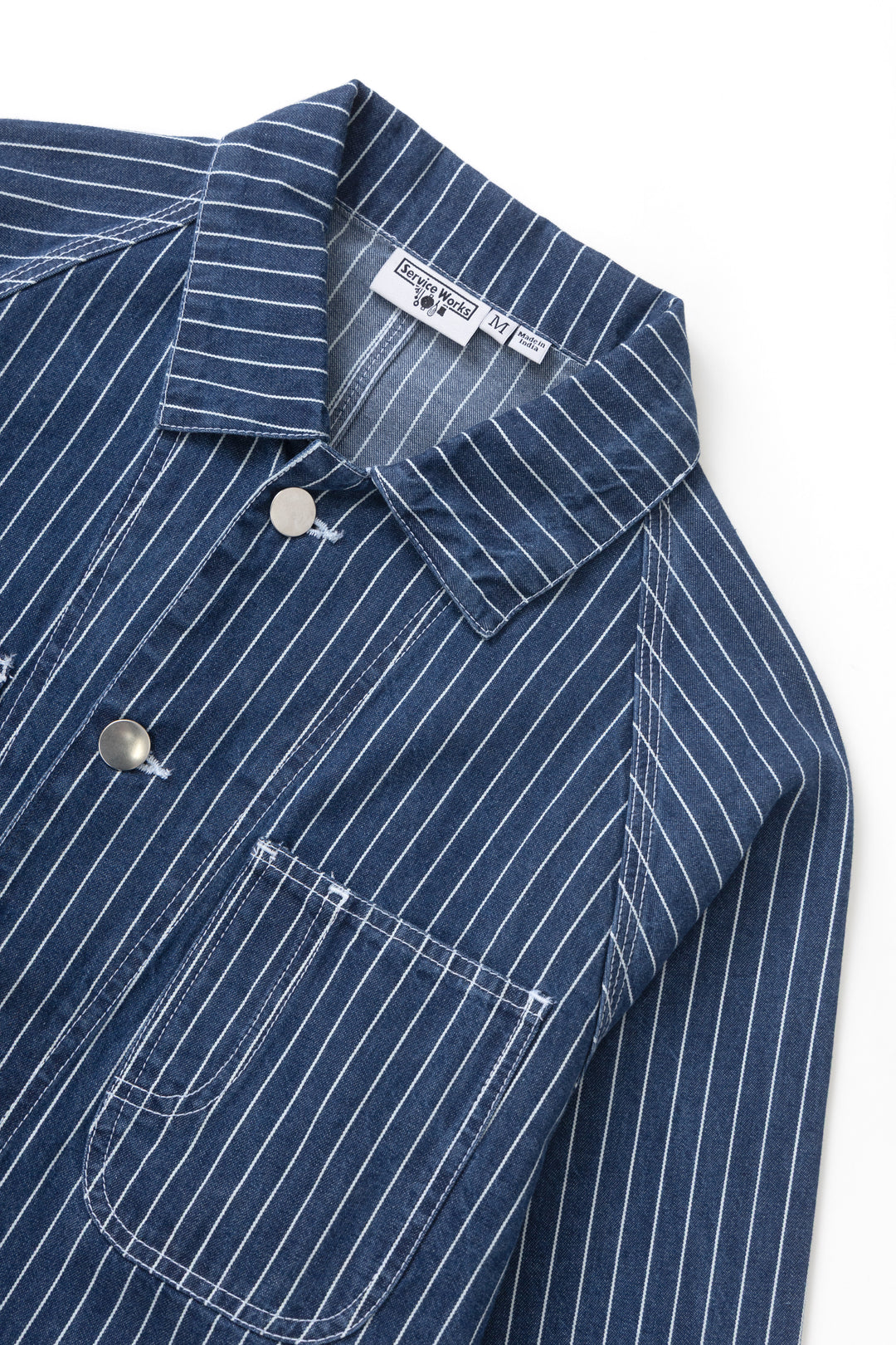 Pinstripe Denim Coverall 2.0 - Indigo