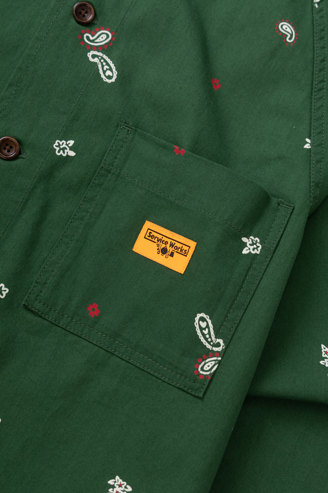 Paisley Front Of House Jacket - Forest