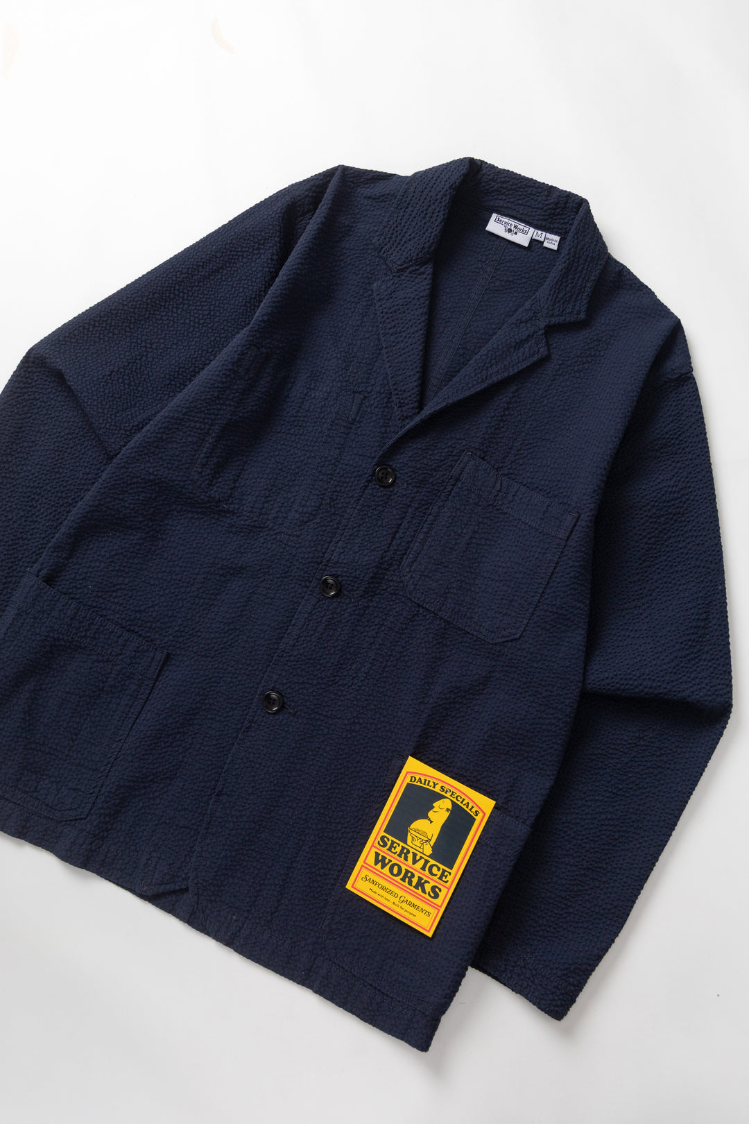 Seersucker Server Suit Jacket - Dark Navy