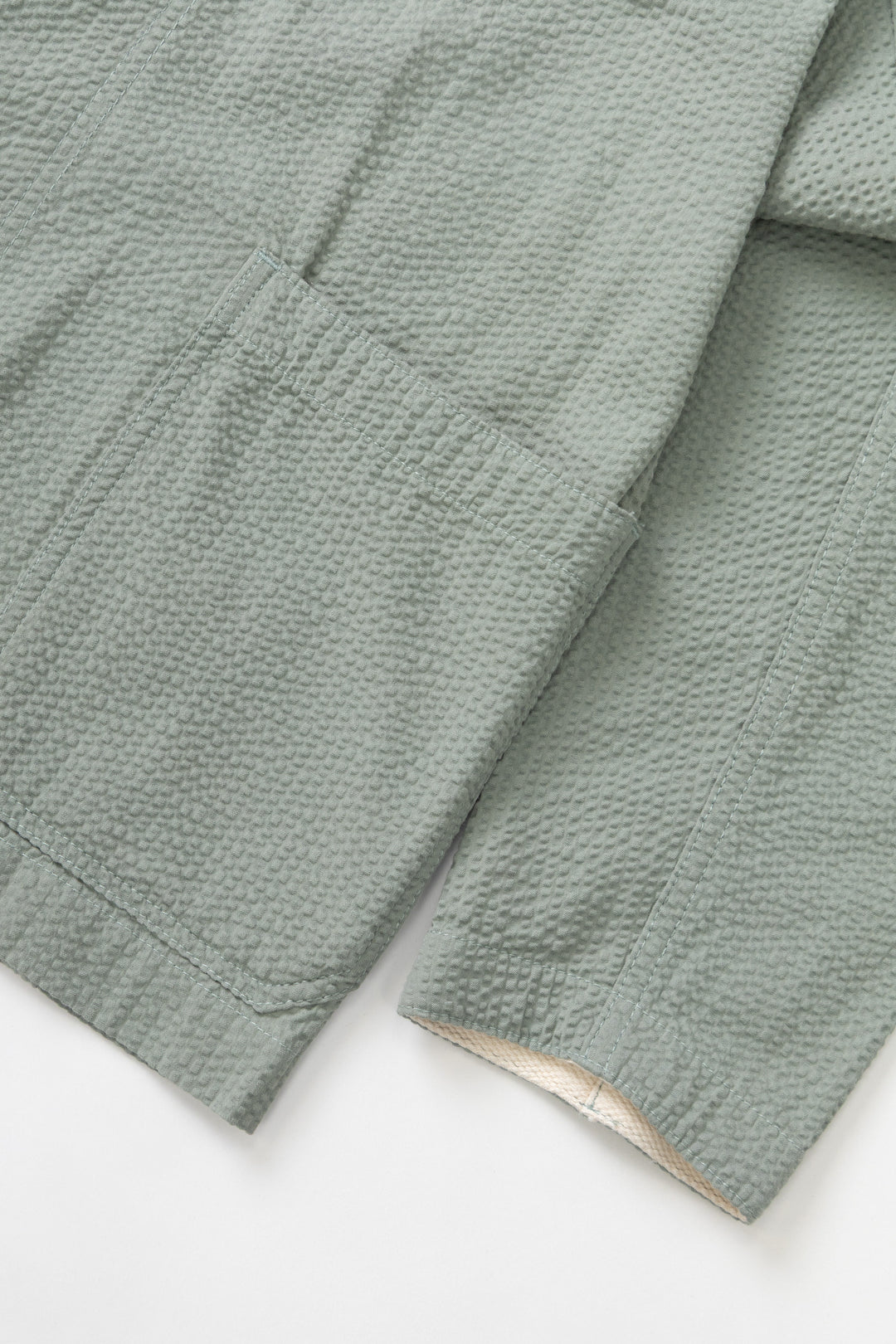 Seersucker Server Suit Jacket - Sage