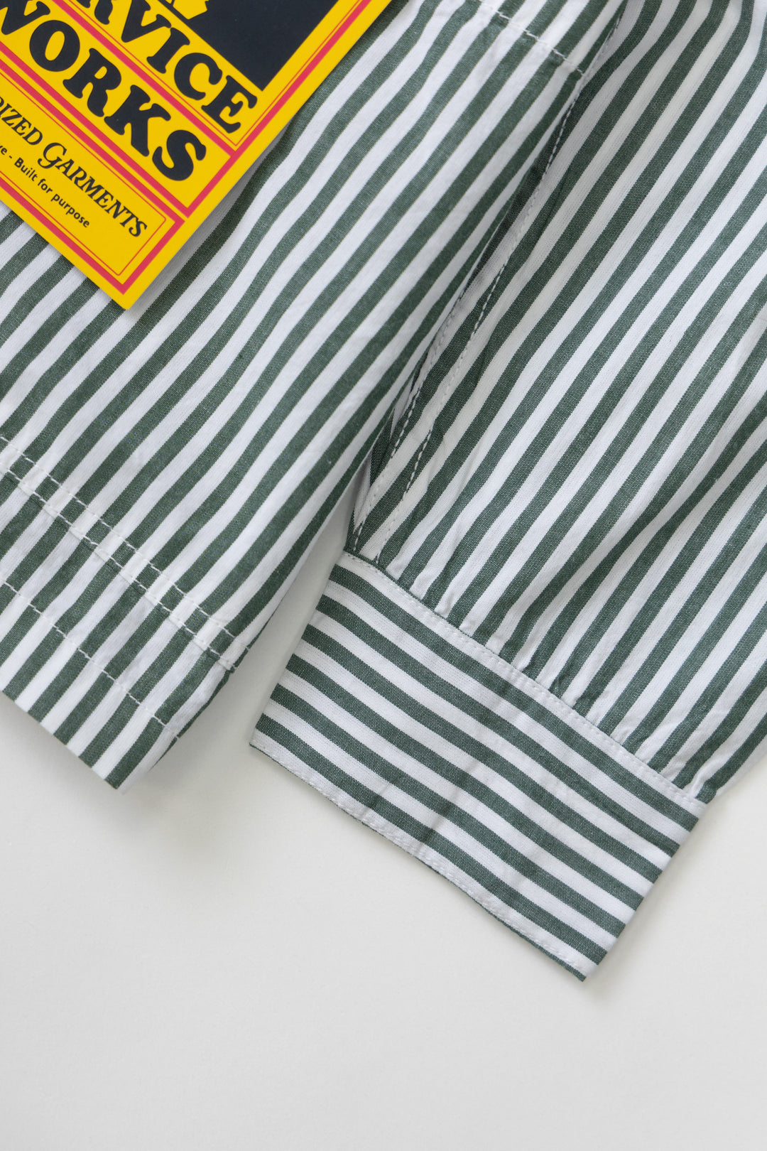 Poplin Stripe Waiter Shirt - Forest