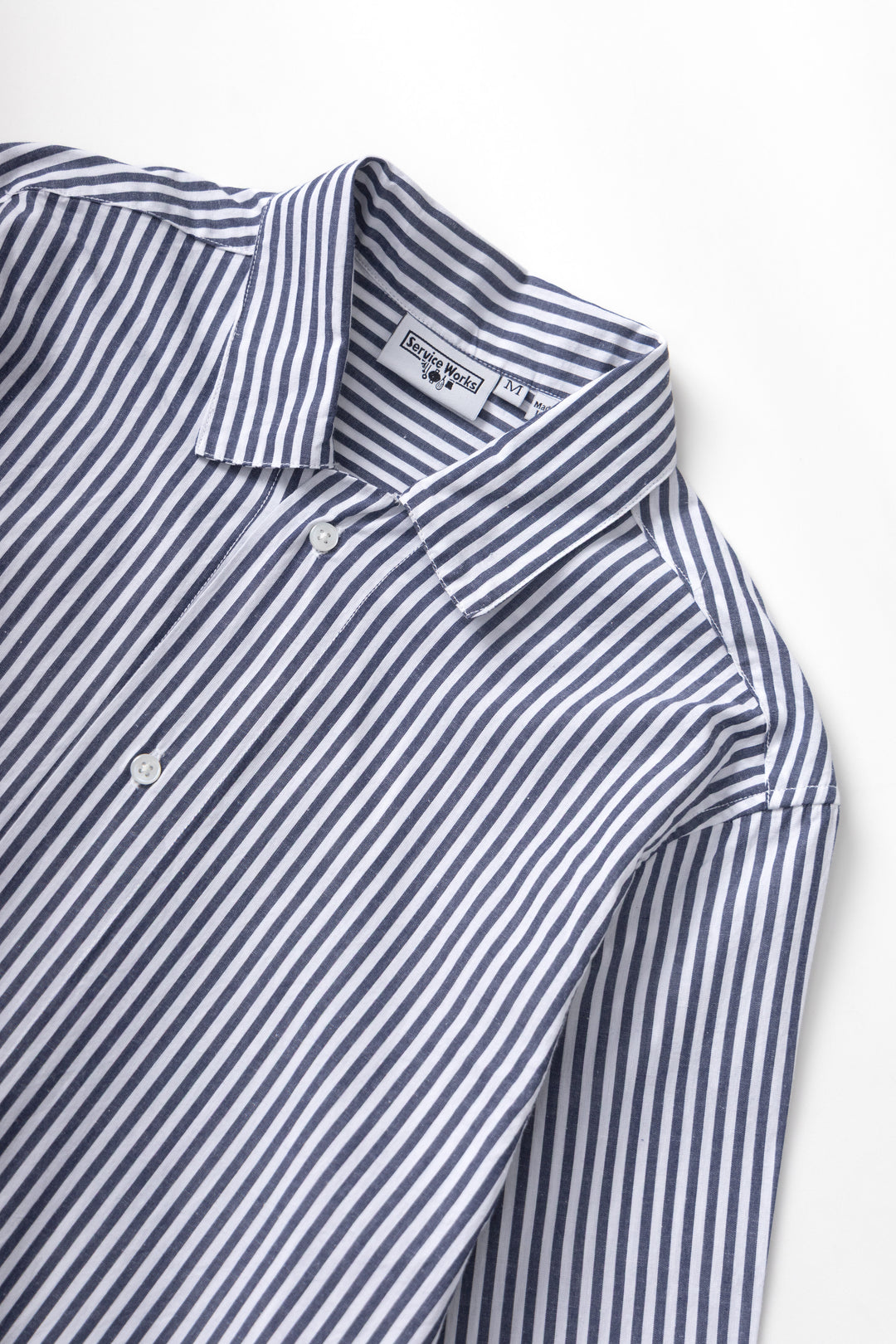 Poplin Stripe Waiter Shirt - Royal