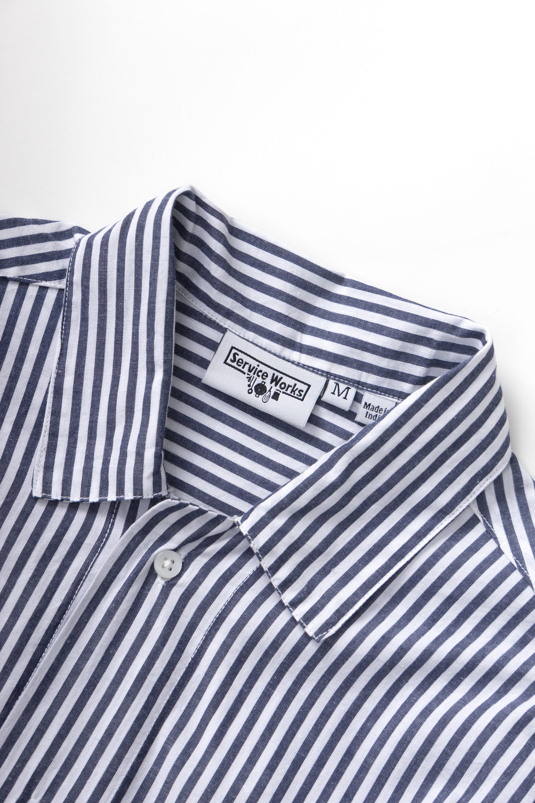 Poplin Stripe Waiter Shirt - Royal