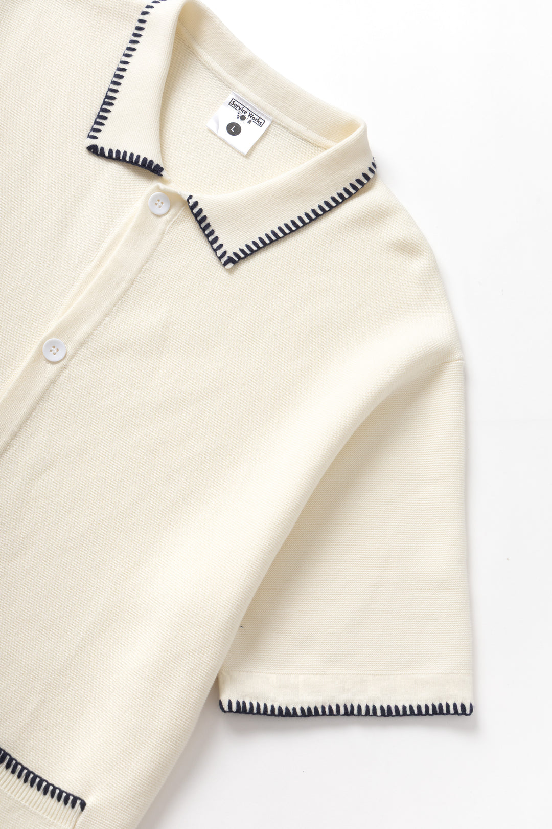 Blanket Stitch Knit - Off-White