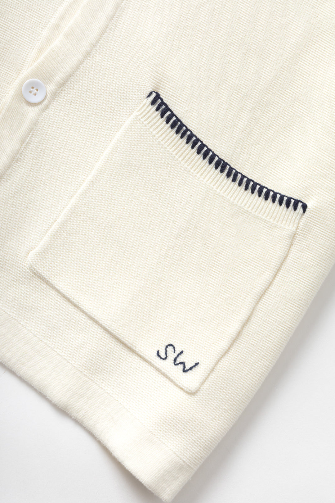 Blanket Stitch Knit - Off-White