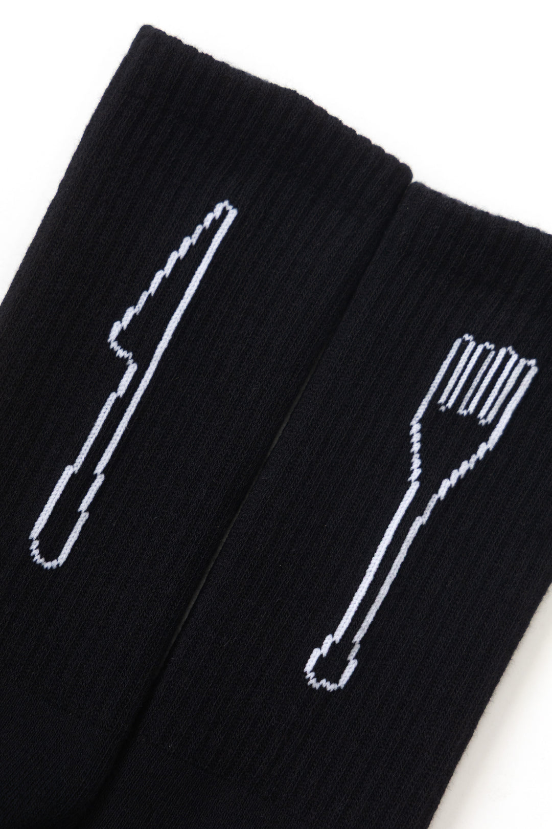 Knife & Fork Socks - Black