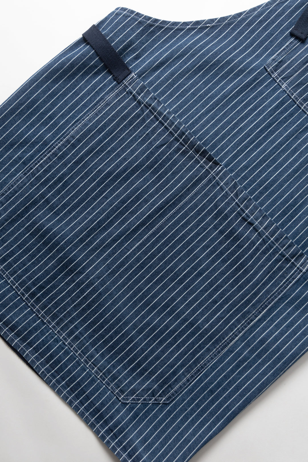 Pinstripe Denim Apron - Indigo
