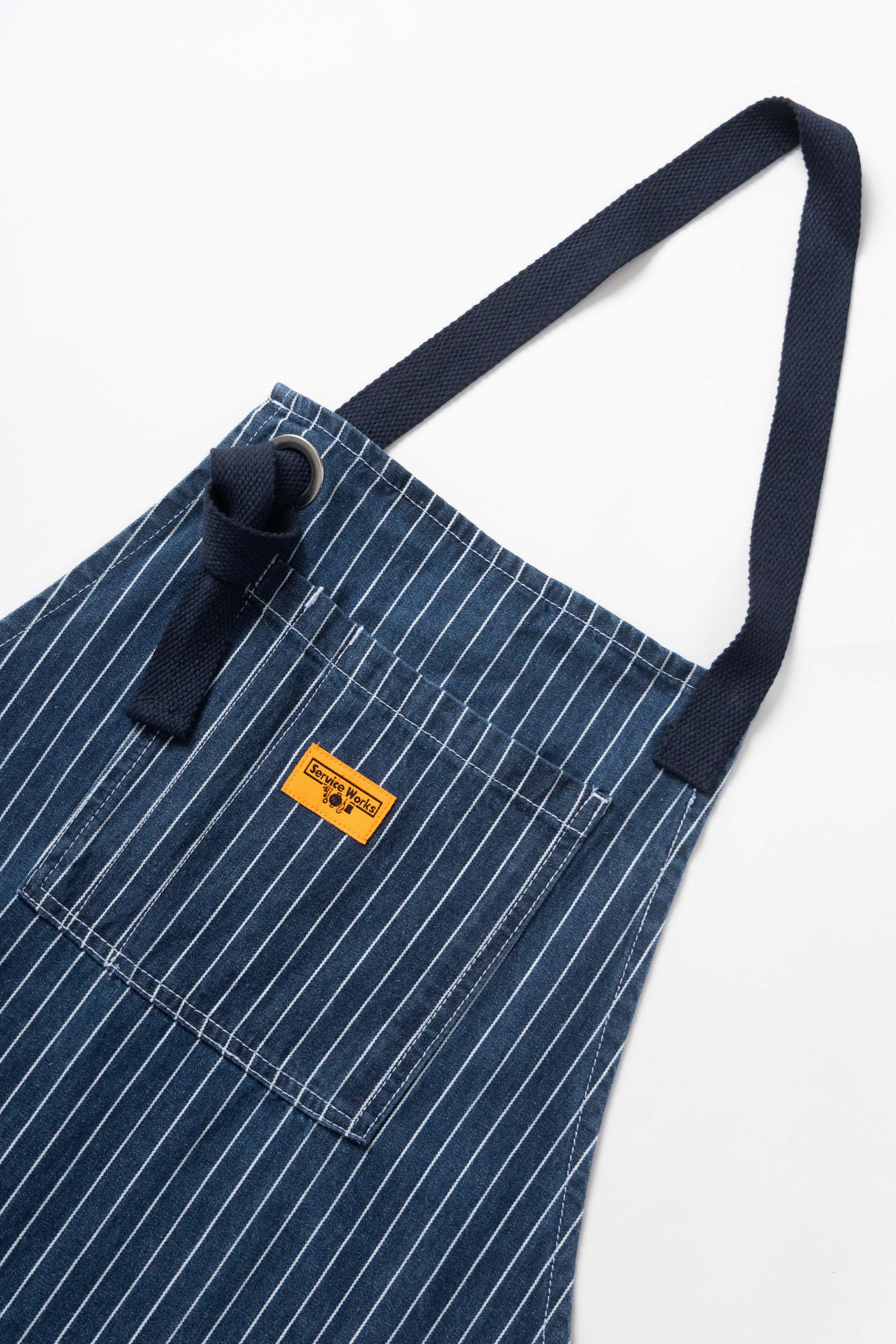 Service Works - Pinstripe Denim Apron - Indigo – Service Works London