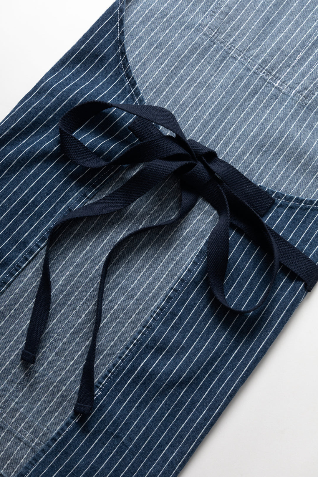 Pinstripe Denim Apron - Indigo