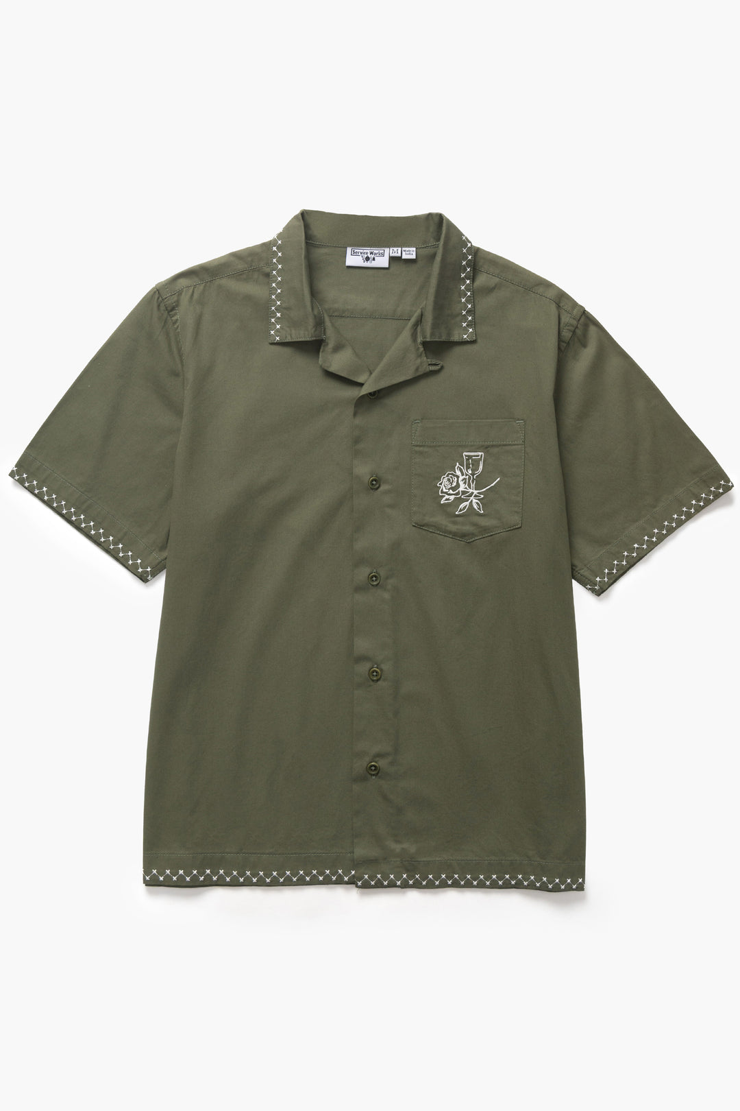 Border Shirt - Olive