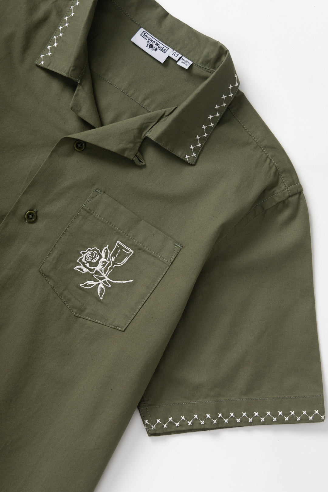 Border Shirt - Olive