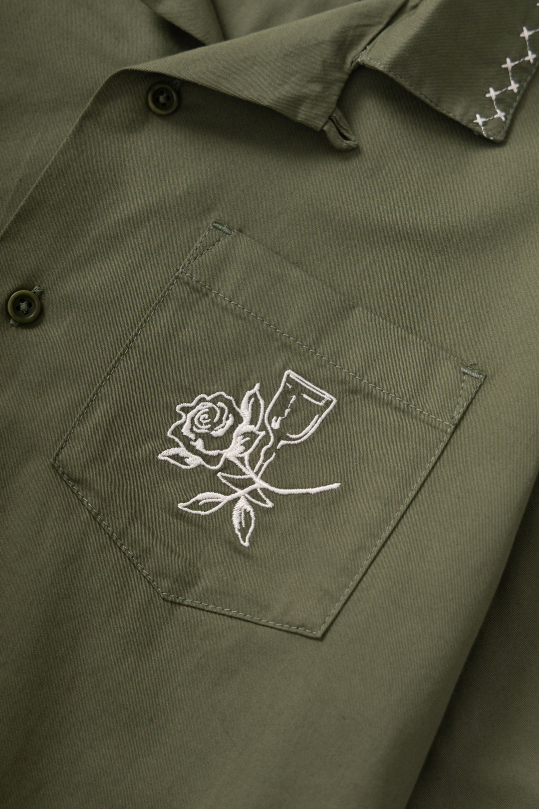 Border Shirt - Olive