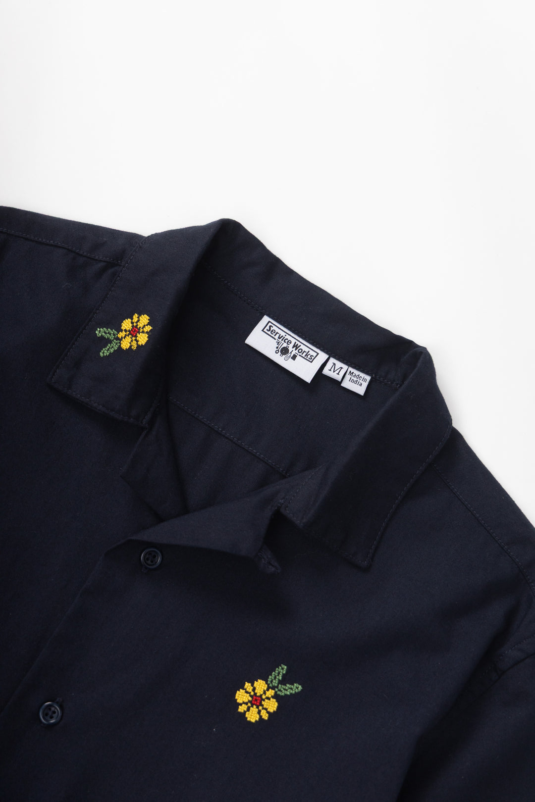 Cross Stitch Shirt - Dark Navy