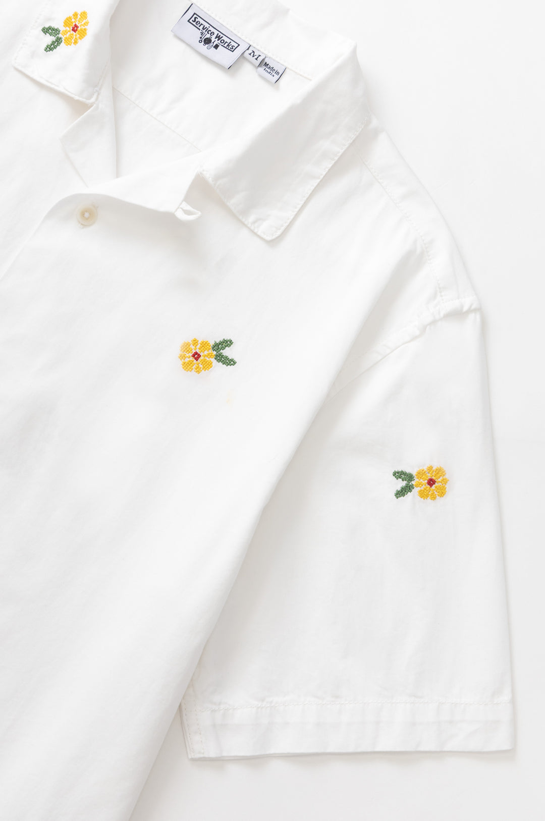 Cross Stitch Shirt - White