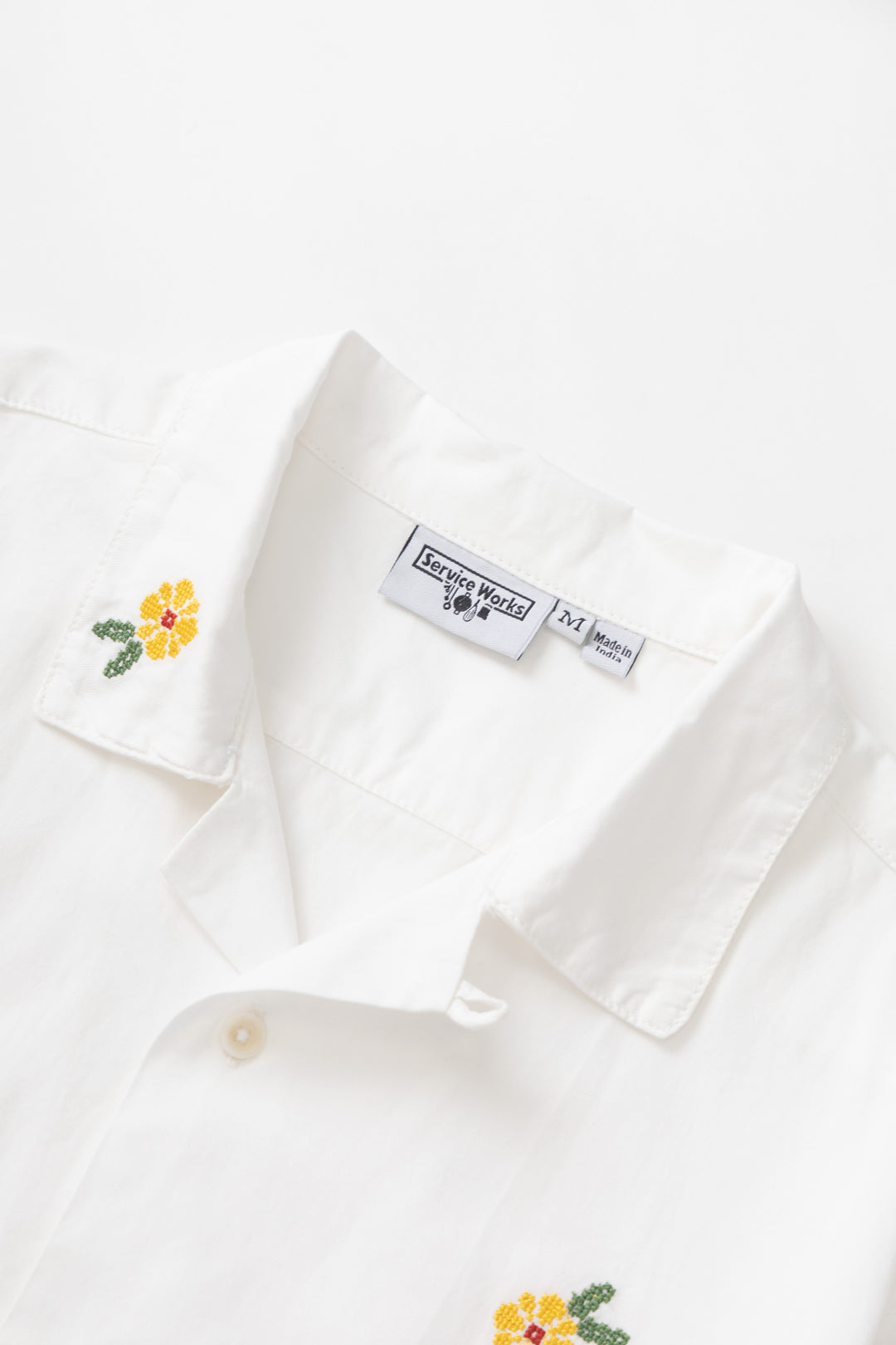 Cross Stitch Shirt - White