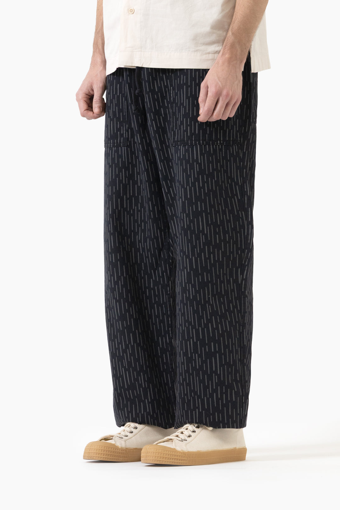 Patterned Chef Pants - Raindrop Mono