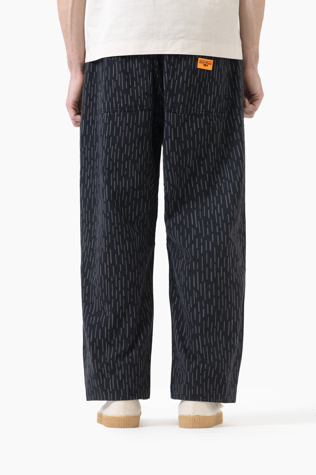 Patterned Chef Pants - Raindrop Mono